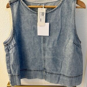 Evereve Pistola Light Blue Denim Top